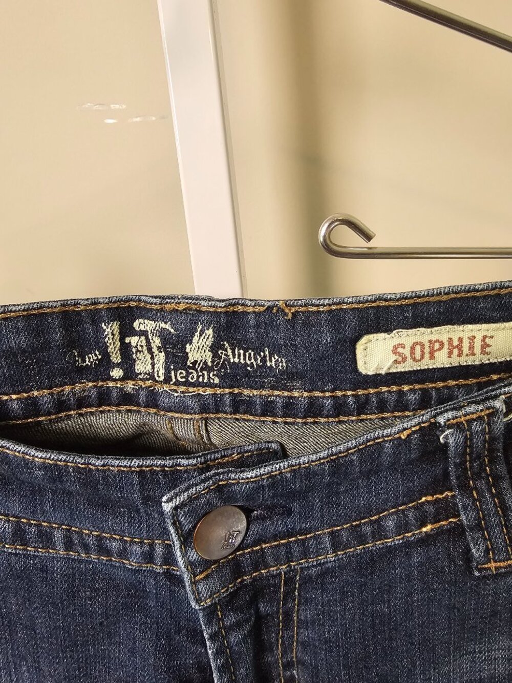!It Jeans Sophie Blue Grunge Flared Low Rise 32L - Picture 5 of 9
